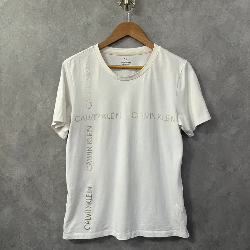 [BUNJANG] Calvin Klein Logo T-Shirt White L / 캘빈클라인 로고 반팔 티셔츠 화이트 L