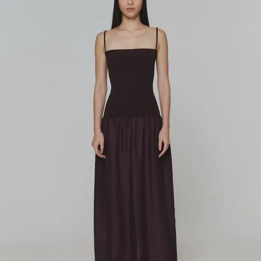 [BUNJANG] Amomento Silky Knit Maxi Dress Burgundy / 아모멘토 실키 니트 맥시 드레스 (버건디)