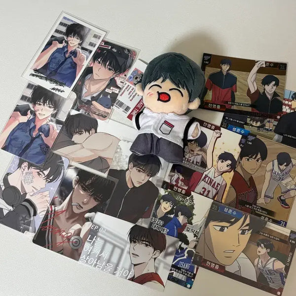 [BUNJANG] Garbage Time Jeon Yeongjung Custom Doll Photocard Bundle Set / 가비지타임 전영중 작뿡인형 비공굿 포카 공식 포카 일괄