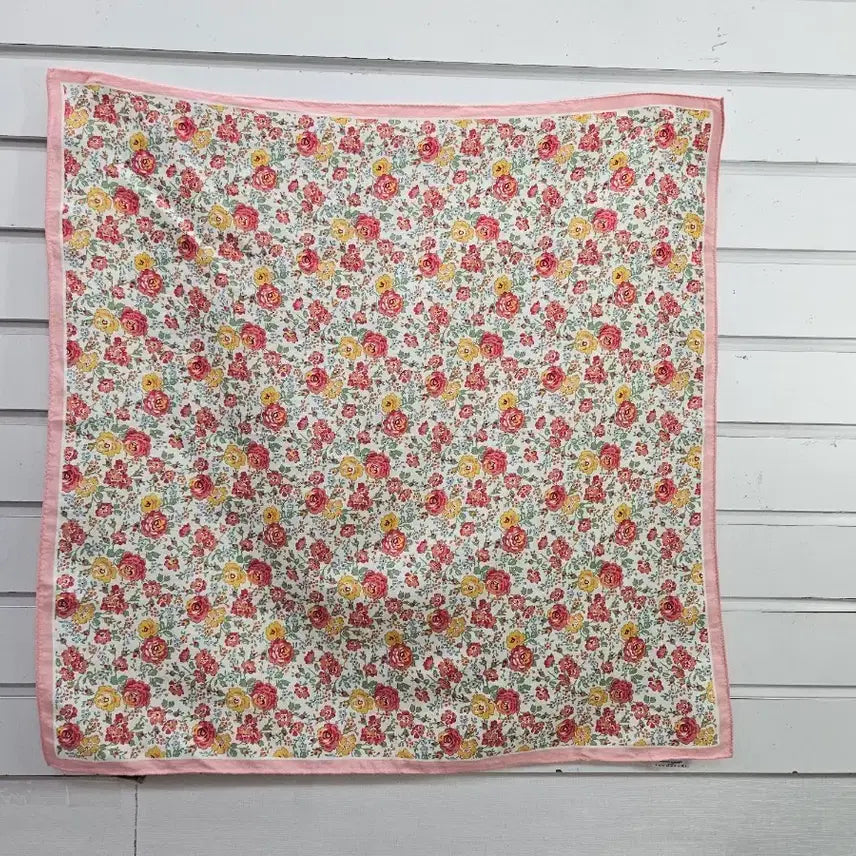 [BUNJANG] Flower Pattern Big Handkerchief / Mini Scarf / 플라워  빅손수건겸 미니스카프/보물찾기천사