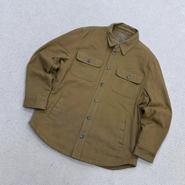[BUNJANG] Jack's New York Men's Camel Canvas Shirt Jacket / L 잭스뉴욕 남성 카멜 캔버스 셔츠 자켓 0625E