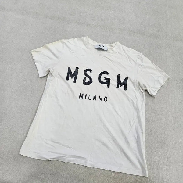 [BUNJANG] MSGM Brush Logo Short Sleeve T-Shirt / L MSGM 브러쉬로고 반팔 티 0723Y