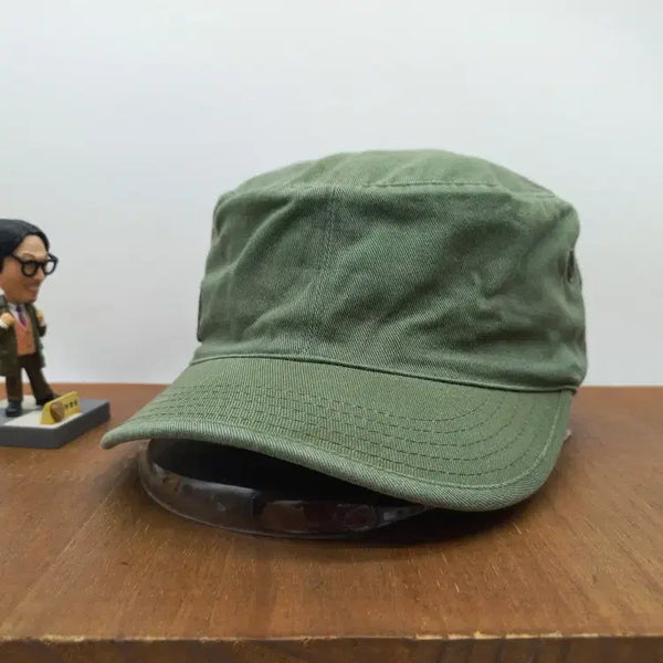[BUNJANG] Volcom Y2K Vintage Custom Rips Skateboard Military Cap Khaki / Y2K 빈티지 볼컴 커스텀 립스 스케이트보드 군모 모자 카키