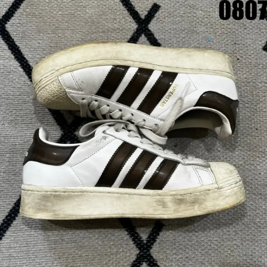 [BUNJANG] Adidas Superstar Platform White Women's US 6.5 / 아디다스 슈퍼스타 플랫폼 흰색235
