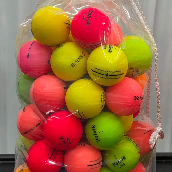 [BUNJANG] Volvik Vivid A-Grade 3-Piece Matte Color Used Golf Balls 50 Count / 볼빅 비비디 A급 3피스 무광 컬러 로스트볼 50구 중고골프공
