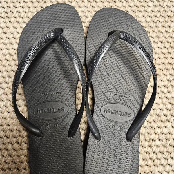 [BUNJANG] Havaianas Slim Platform Flip-Flops - Black (240mm) / 하바이아나스 슬림 플랫폼/ 블랙 37-38(240mm)