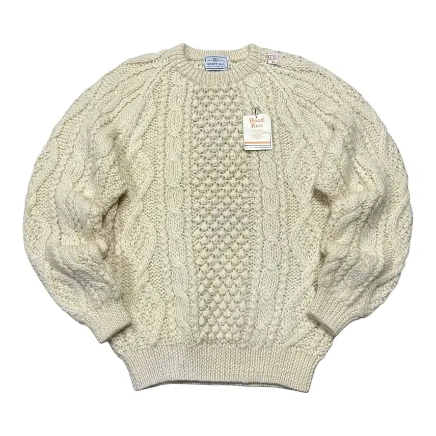 [BUNJANG] Crescent Max Hand Cable Knit Sweater / (바배) 크레센트 맥스 핸드 꽈배기 케이블 스웨터 니트