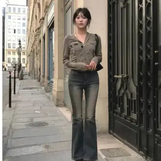 [BUNJANG] MINIPOE Low Vintage Bootcut Jeans / 에이블리 미니포에 로우 빈티지 부츠컷xs