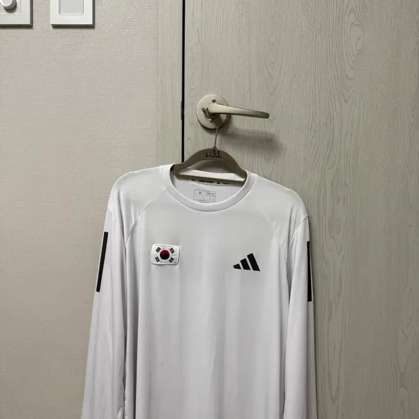 [BUNJANG] Adidas Korea National Team Long Sleeve White / 코리아 국가대표 롱슬리브