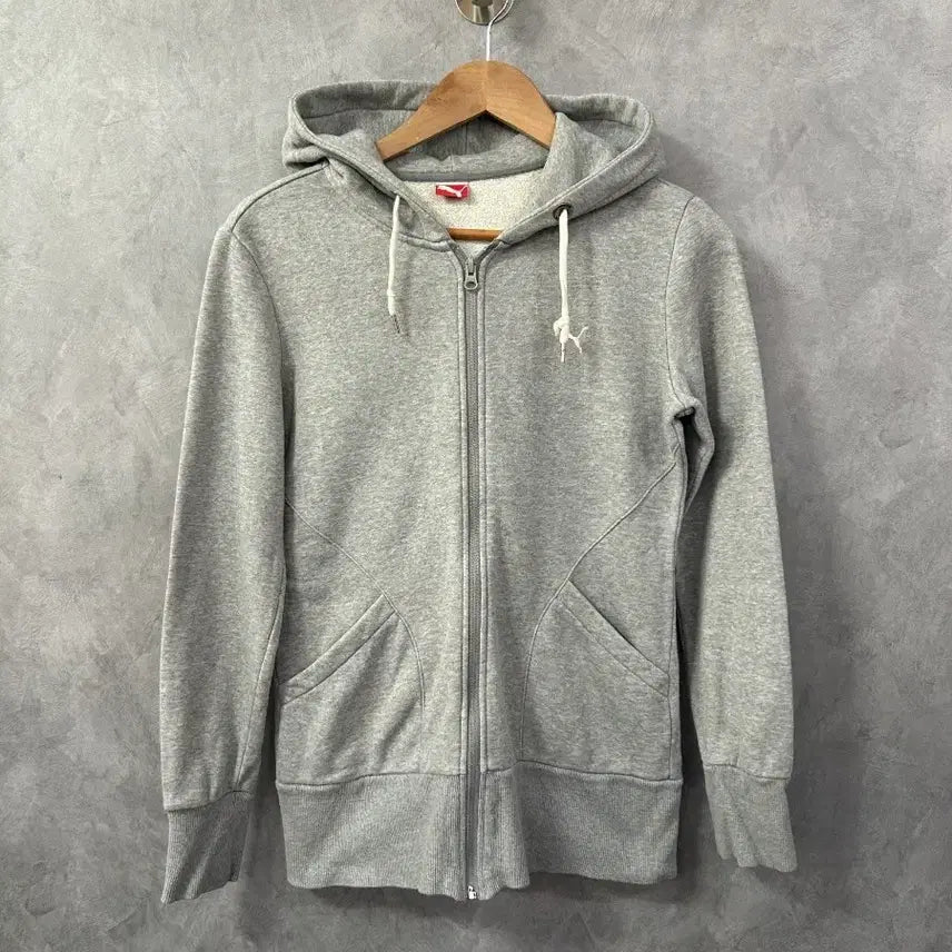 [BUNJANG] Puma Grey Full-Zip Hoodie - Size S / 푸마 그레이 후드 집업 S