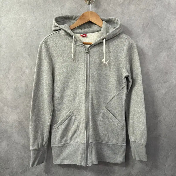 [BUNJANG] Puma Grey Full-Zip Hoodie - Size S / 푸마 그레이 후드 집업 S