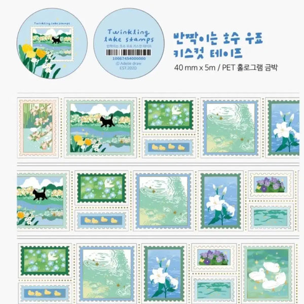 [BUNJANG] Adelie Draw Lake Kiss Cut Sticker Set / 아델리드로우 호수 키스컷