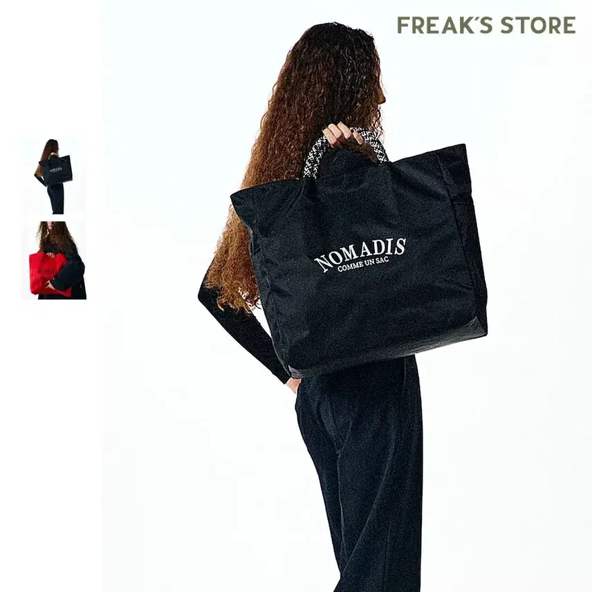 [BUNJANG] Nomadic Sock Nylon Reversible Logo Tote Bag / 노마디스 삭 나일론 리버서블 로고 토트백