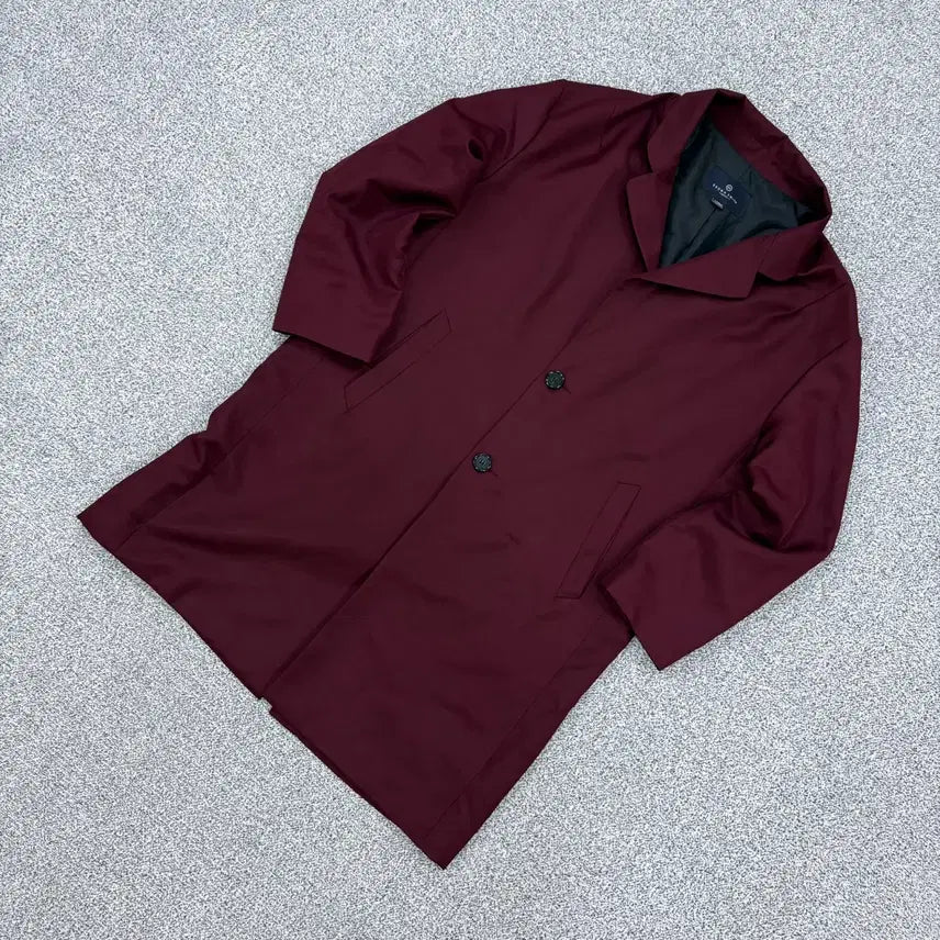 [BUNJANG] L Brownsmith Burgundy Long Coat / L 브라운스미스 버건디 롱코트 롱자켓 0805J2