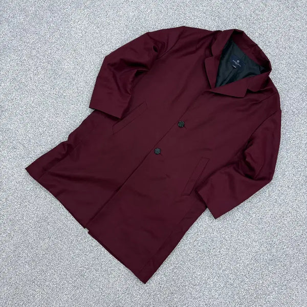 [BUNJANG] L Brownsmith Burgundy Long Coat / L 브라운스미스 버건디 롱코트 롱자켓 0805J2