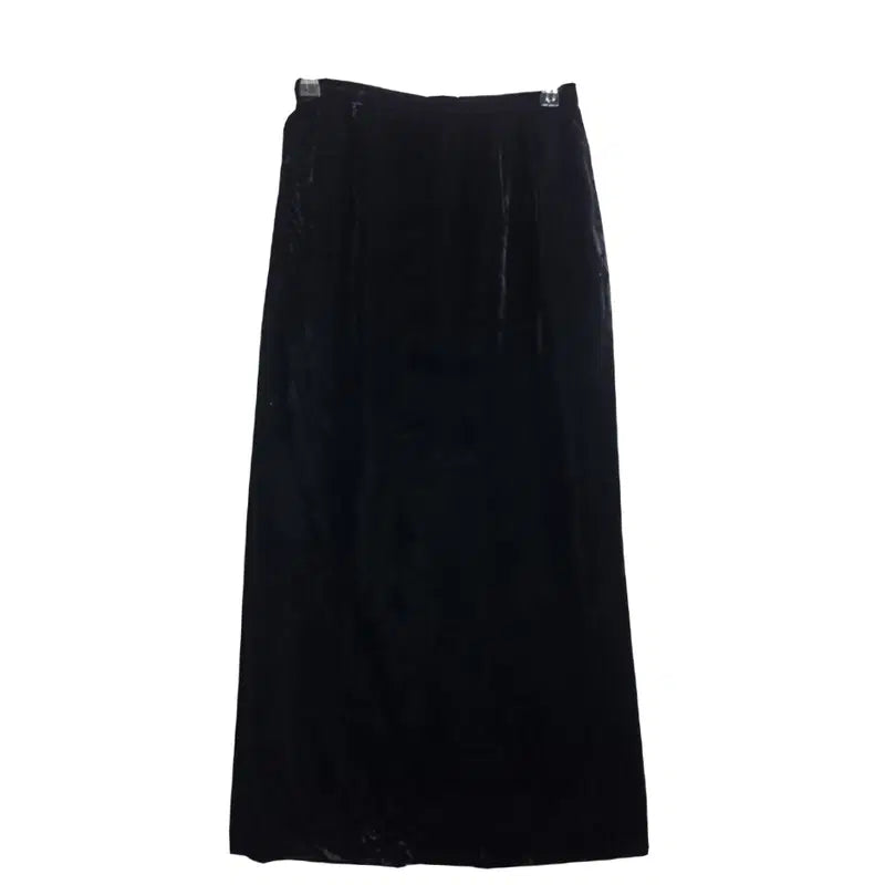 [BUNJANG] Black Velvet Long Skirt (25 inch) / JPN 블랙 벨벳 롱스커트 [25인치] 클래식룩 심플룩 롱치마