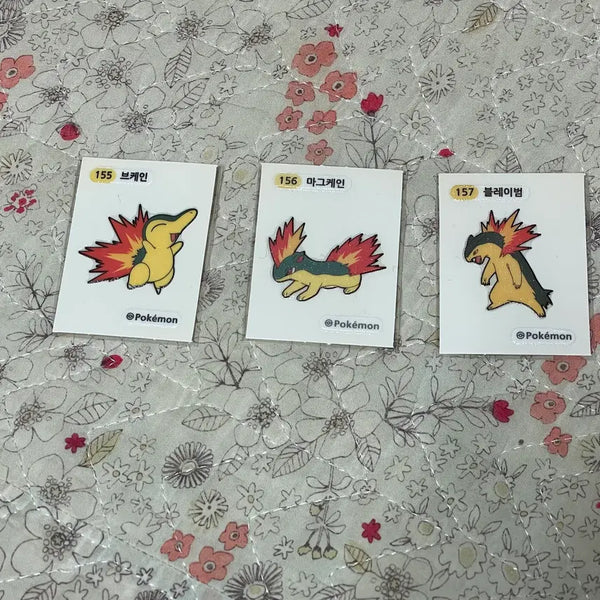 [BUNJANG] Pokemon Stickers (Tti-busil) Set - Tailor, Tailow, Swellow, Torchic, Combusken, Blaziken - 6 Pieces / 포켓몬 띠부씰 찌르꼬 찌르버드 찌르호크 브케인 마그케인 블레이범 세트 세자리 6개