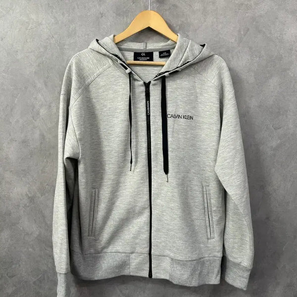 [BUNJANG] Calvin Klein Zip-Up Hoodie Grey XL / 캘빈클라인 후드집업 그레이 XL