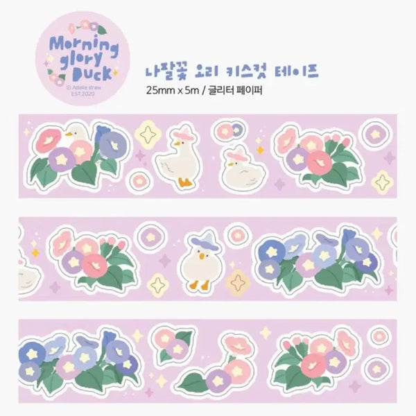 [BUNJANG] Adelidraw Morning Glory Duck Kiss Cut Sticker - 2 Meters Available / 아델리드로우 나팔꽃오리 키스컷