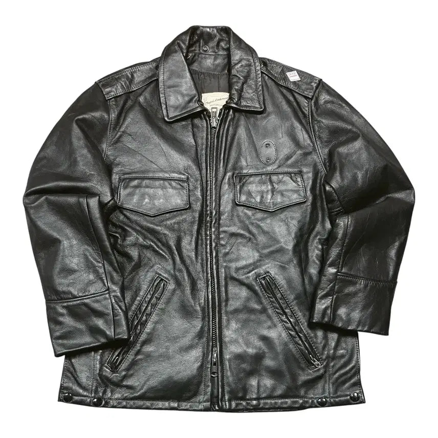 [BUNJANG] Taylor Leatherware Vintage Black Leather Jacket / (바배) [40/S] USA 테일러 레더웨어 빈티지 블랙 가죽 자켓