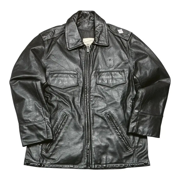 [BUNJANG] Taylor Leatherware Vintage Black Leather Jacket / (바배) [40/S] USA 테일러 레더웨어 빈티지 블랙 가죽 자켓