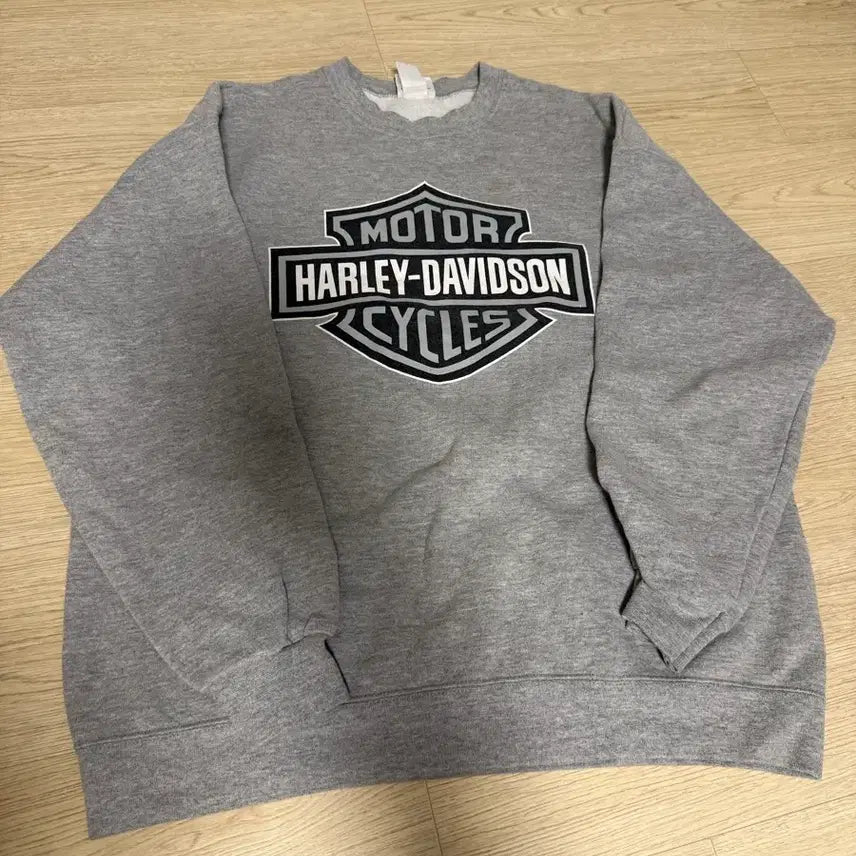 [BUNJANG] Harley-Davidson Big Logo Sweatshirt Grey M / 할리데이브슨 빅로고 맨투맨 그레이 M