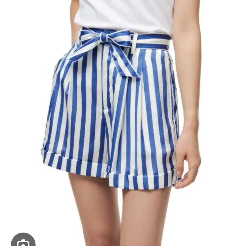 [BUNJANG] Polo Ralph Lauren 2022 Striped Satin Belted Shorts / (새제품) 22년  폴로 랄프로렌 스트라이프 새틴 벨티드 쇼츠 반바지 숏팬츠 4
