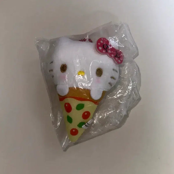 [BUNJANG] Sanrio Pizza Carrier Mascot Hello Kitty Figure / 산리오 캐릭터 피자 포대기 마스코트 헬로키티 피규어 가챠