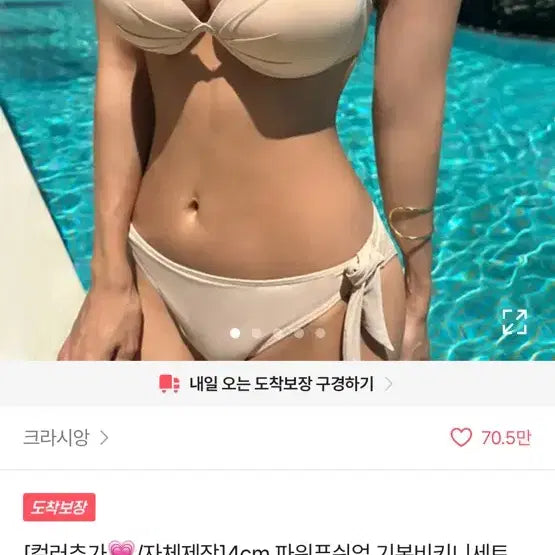 [BUNJANG] Crasiang 4cm Power Push-up Basic Bikini Set (Mint) / 크라시앙 4cm 파워푸쉬업 기본비키니세트 (민트)