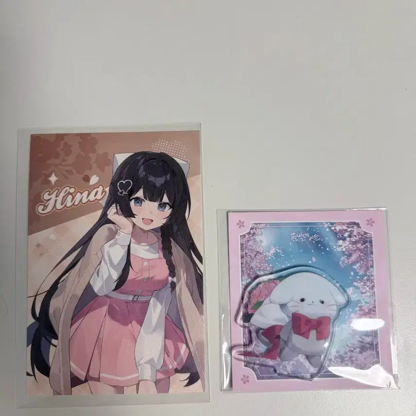 [BUNJANG] Stelive Shirayuki Hina Spring Postcard & Haedongi Acrylic Bundle Set / 스텔라이브 시라유키 히나 봄데 엽서, 해둥이 아크릴