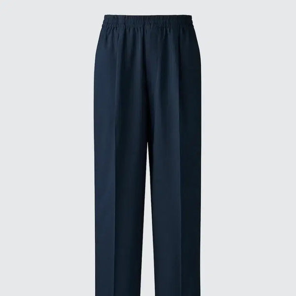 [BUNJANG] Uniqlo C Rayon Stretch Wide Pants Navy S / 유니클로C 감탄턱팬츠
