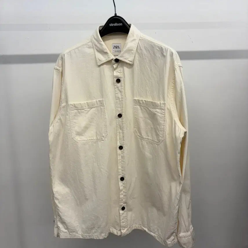 [BUNJANG] Zara Men's Relaxed Fit Pocket Shirt / (105) 남성용 자라 릴렉스드 핏 포켓 셔츠
