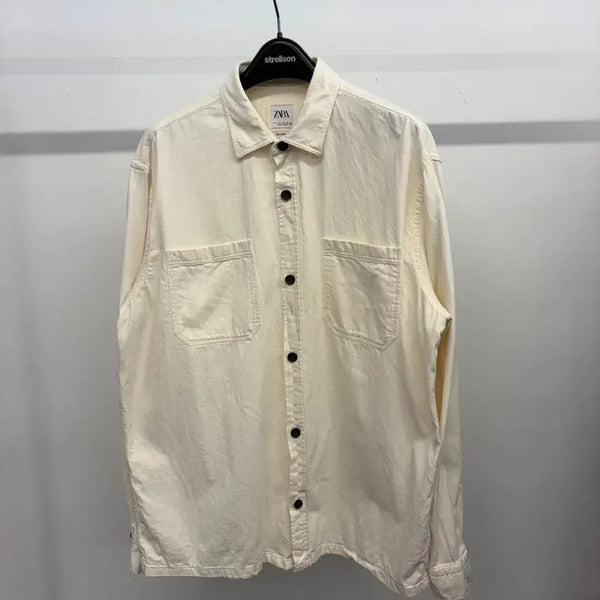 [BUNJANG] Zara Men's Relaxed Fit Pocket Shirt / (105) 남성용 자라 릴렉스드 핏 포켓 셔츠