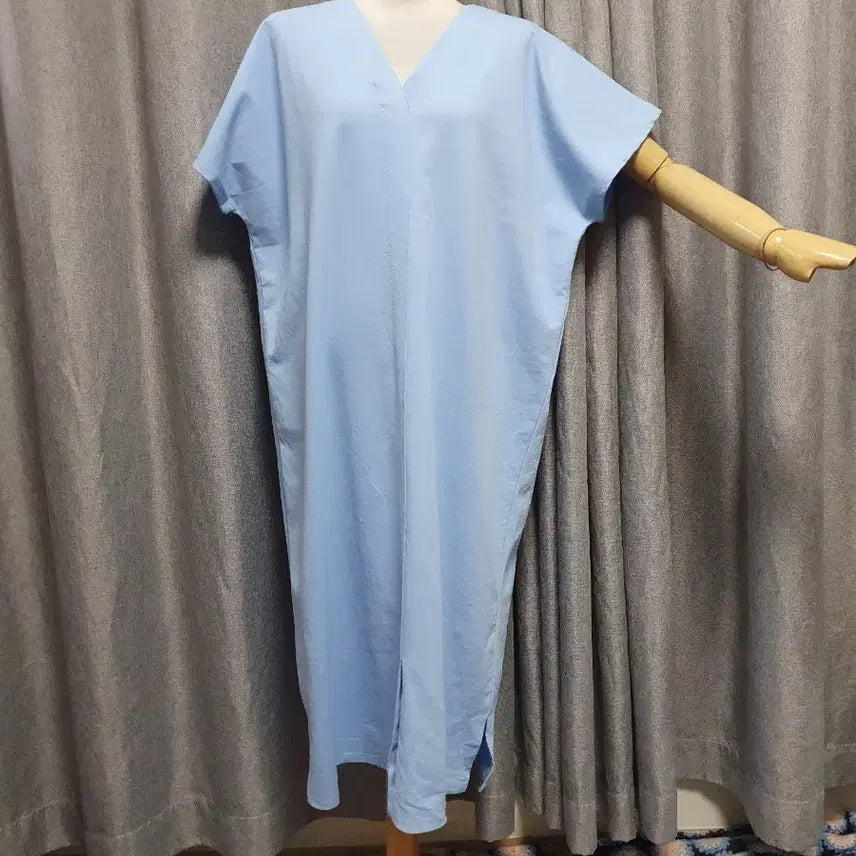 [BUNJANG] Blue Raglan Long Dress / 블루 나그랑 롱 원피스