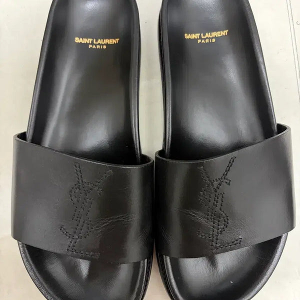 [BUNJANG] Saint Laurent YSL Leather Slippers Size 41 (260) / 생로랑 YSL 가죽 슬리퍼 41(260)