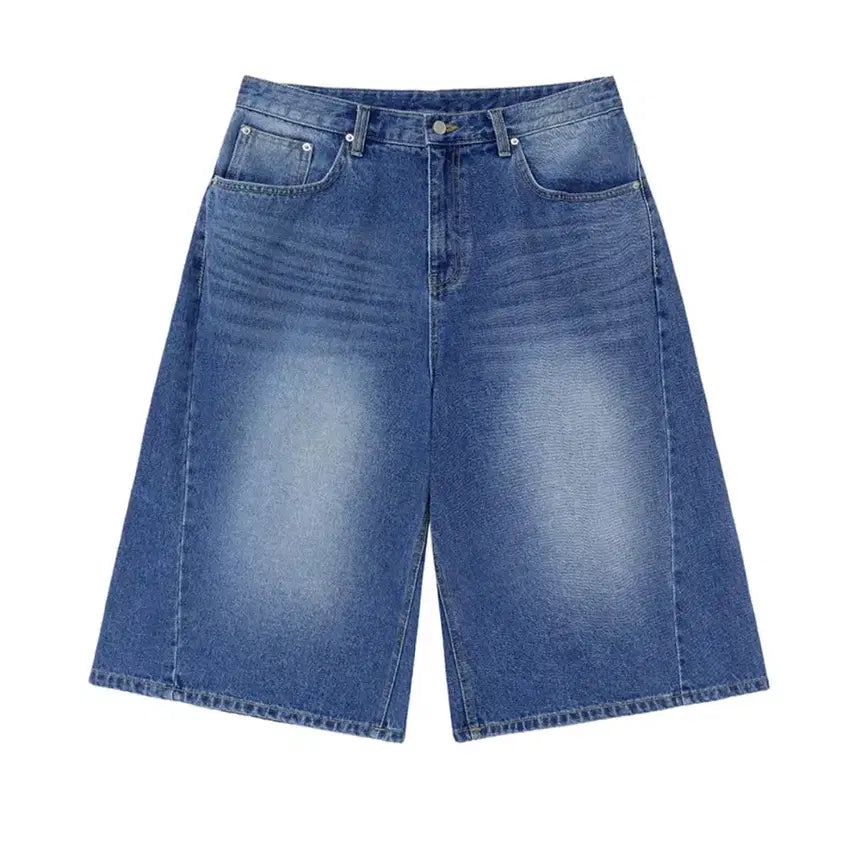 [BUNJANG] Signature Brush Bermuda Denim Indigo Pants XL / [XL] 시그니처 브러쉬 버뮤다 데님 인디고