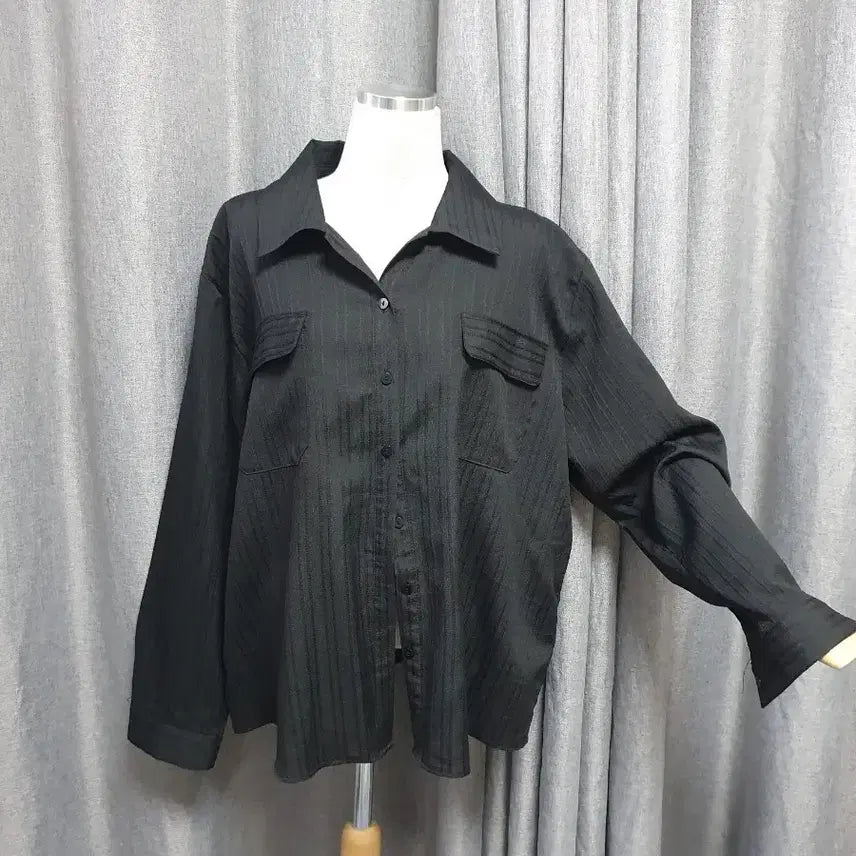 [BUNJANG] High-Quality Oversized Black Shirt / 하이퀄 오버 블랙셔츠