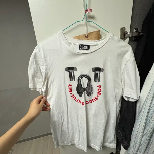 [BUNJANG] Diesel Short Sleeve T-Shirt White / 디젤 반팔 티셔츠 화이트
