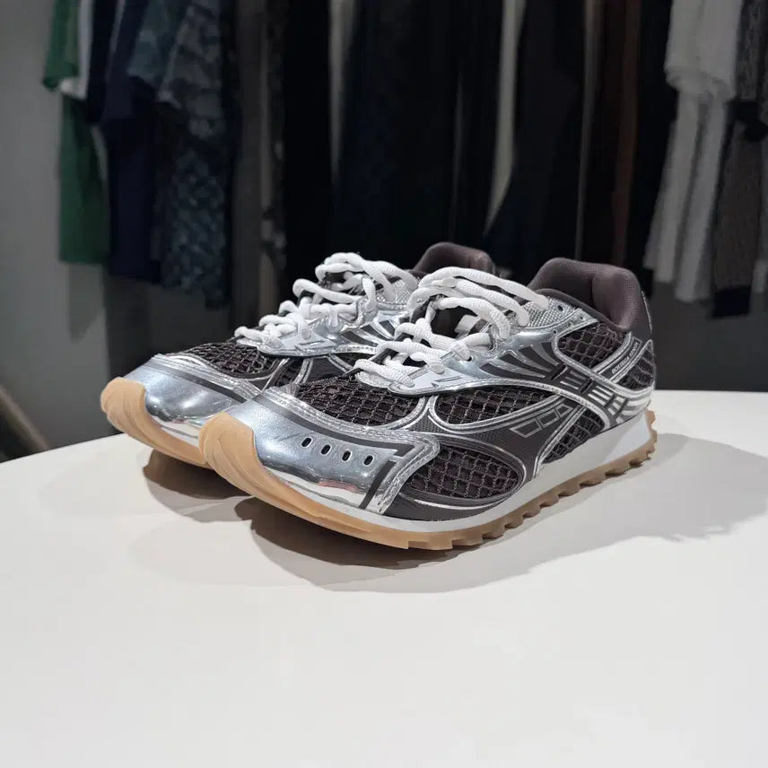 [BUNJANG] Bottega Veneta Orbit Brown Sneakers Size 41 / (S급/41) / 보테가베네타 오르빗 브라운 스니커즈 신발