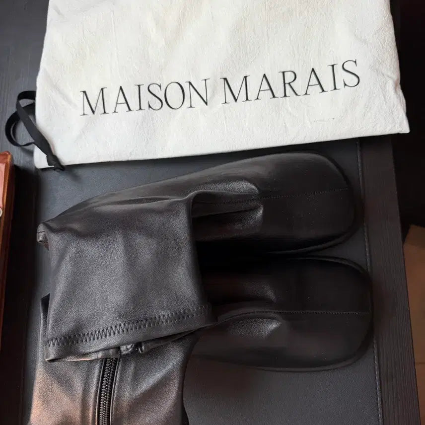 [BUNJANG] Maison Marais Leather Boots / 메종마레 가죽 부츠