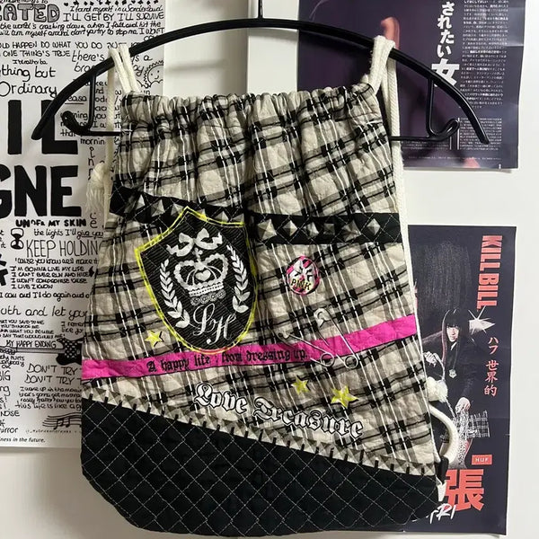 [BUNJANG] Punk W2K String Backpack / 펑크 와투케 스트링 백팩