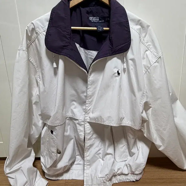 [BUNJANG] 90s Polo Ralph Lauren White Windbreaker Jacket / 90s 폴로 랄프로렌 바람막이 자켓 화이트