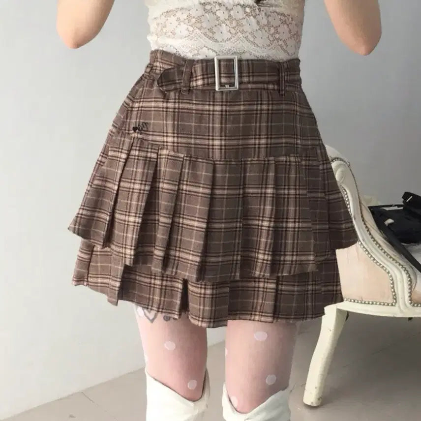 [BUNJANG] Latte Gal Skirt / 라떼갸루 스커트 양도 미소녀오네히메갸루모리걸일본빈티지로맨틱핀터엑시즈팜깔리즈리사깔