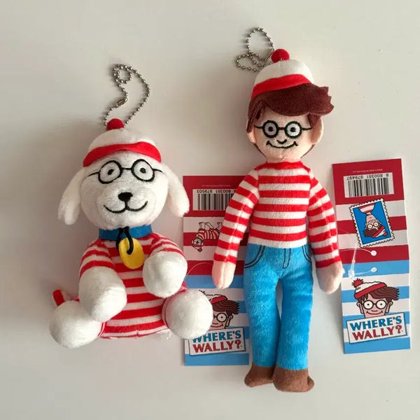 [BUNJANG] Where's Wally? Wally Dog Plush Keychain Set / 월리를찾아 윌리 인형 멍멍이 키링