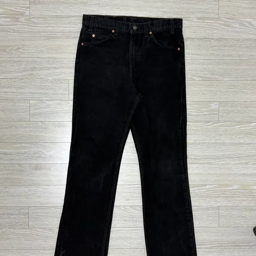 [BUNJANG] Levi's 517 Orange Tab 90s USA Black Denim Bootcut Jeans / (34/32) 90s USA 리바이스 517 부츠컷 오렌지탭 흑청 데님