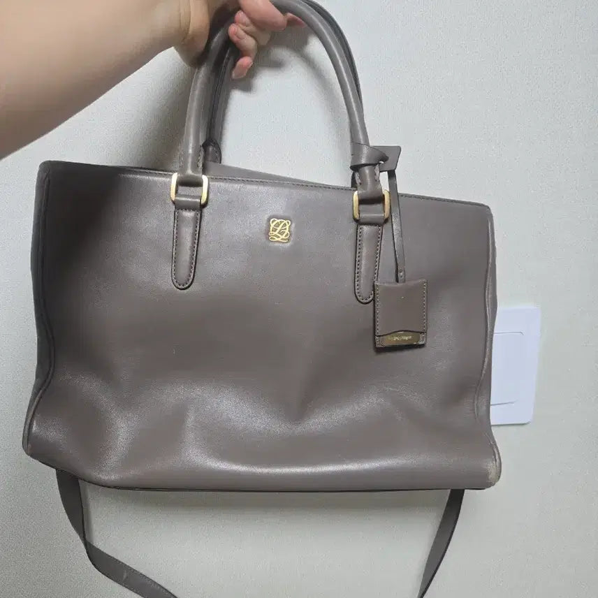 [BUNJANG] Louis Quatorze Tote Bag Taupe / 루이까또즈 토트백 토프 색 (A4 사이즈)