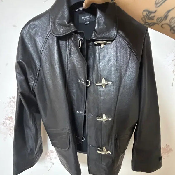 [BUNJANG] Eastlog Fireman Leather Jacket / 이스트로그 파이어맨 레더 자켓