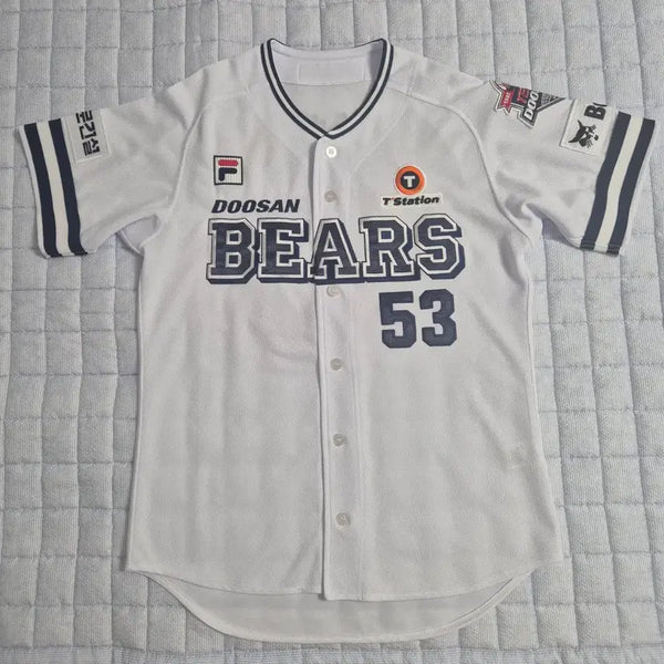 [BUNJANG] Doosan Bears 40th Anniversary Fila Retro Authentic Uniform Yang Seok Hwan #53 / 두산베어스 40주년 휠라 레트로 (100) 양석환 #53 어센틱 유니폼