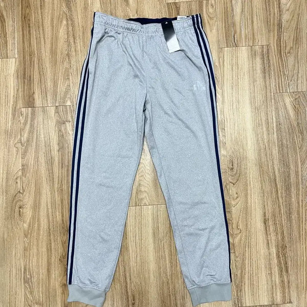 [BUNJANG] Adidas Training Jogger Pants Light Grey Navy Stripe 2XL / (새상품) 아디다스 트레이닝 조거팬츠 2XL
