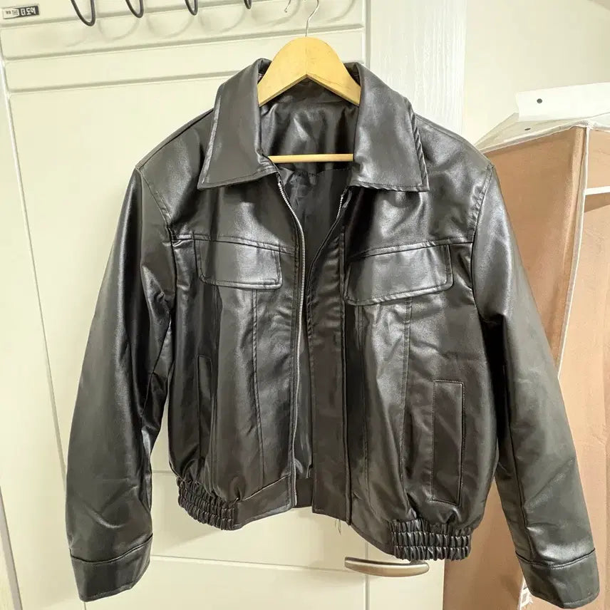 [BUNJANG] Black Leather Jacket Men's M / 검정 가죽자켓